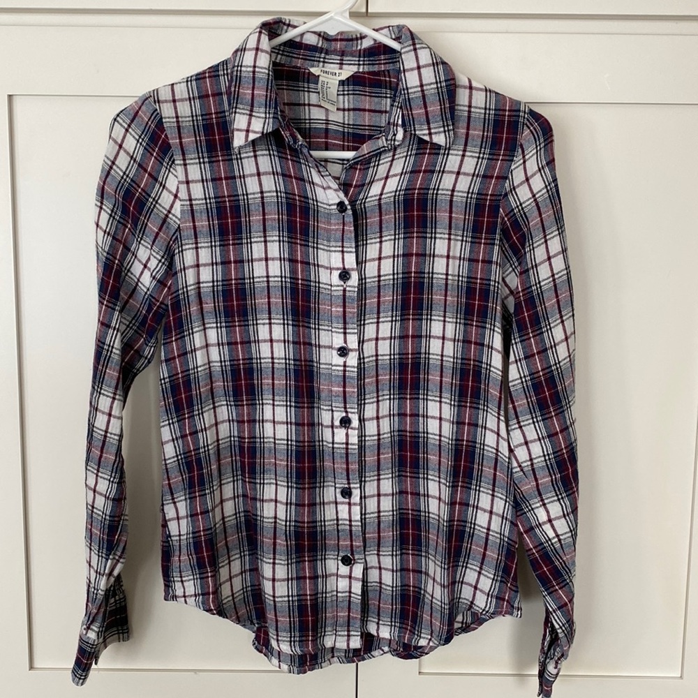 Forever 21 Flannel Top Button Down